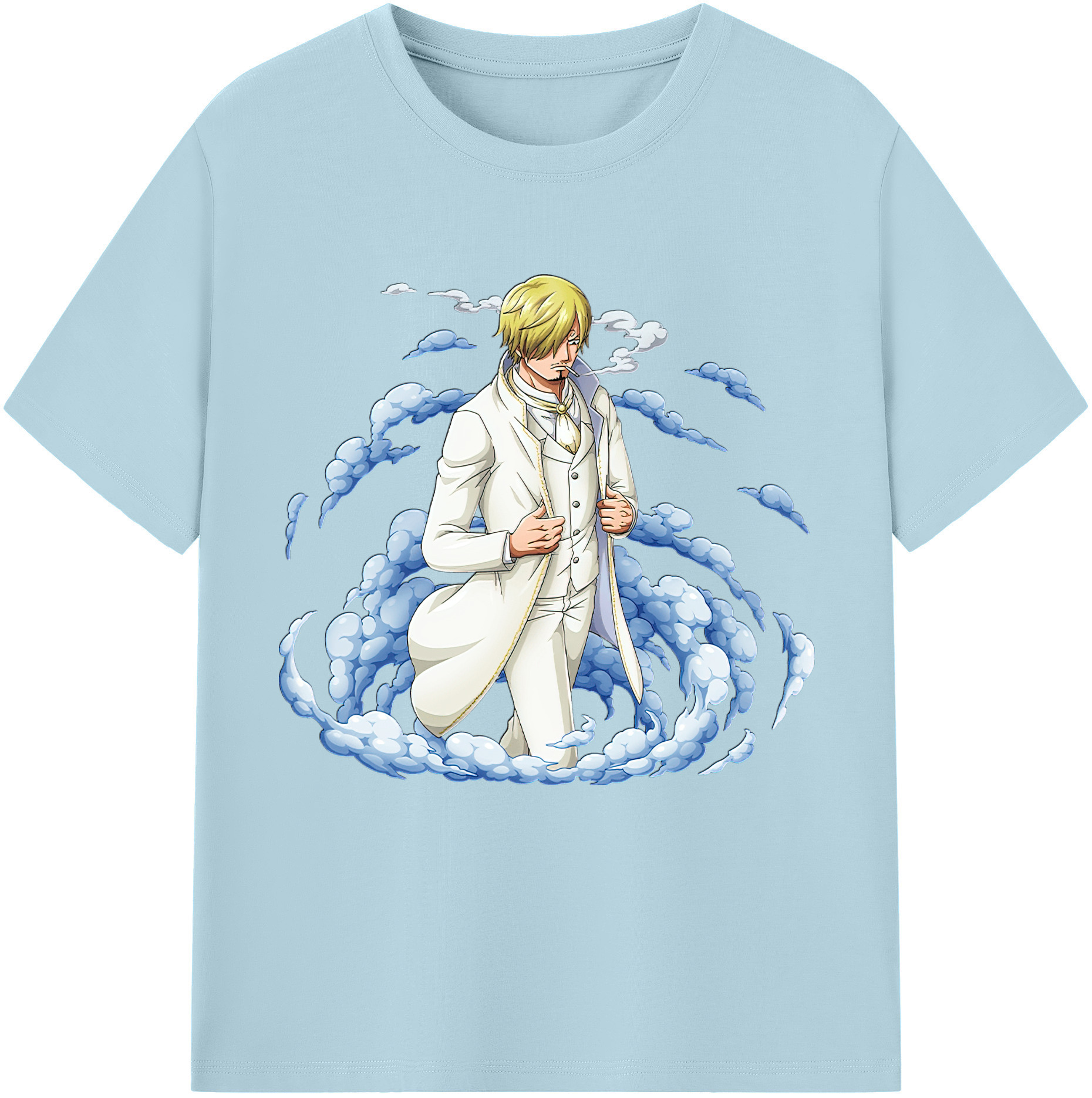 ワンピース サンジ ONE PIECE Sanji 綿100％半袖Tシャツ（フロントプリント）
